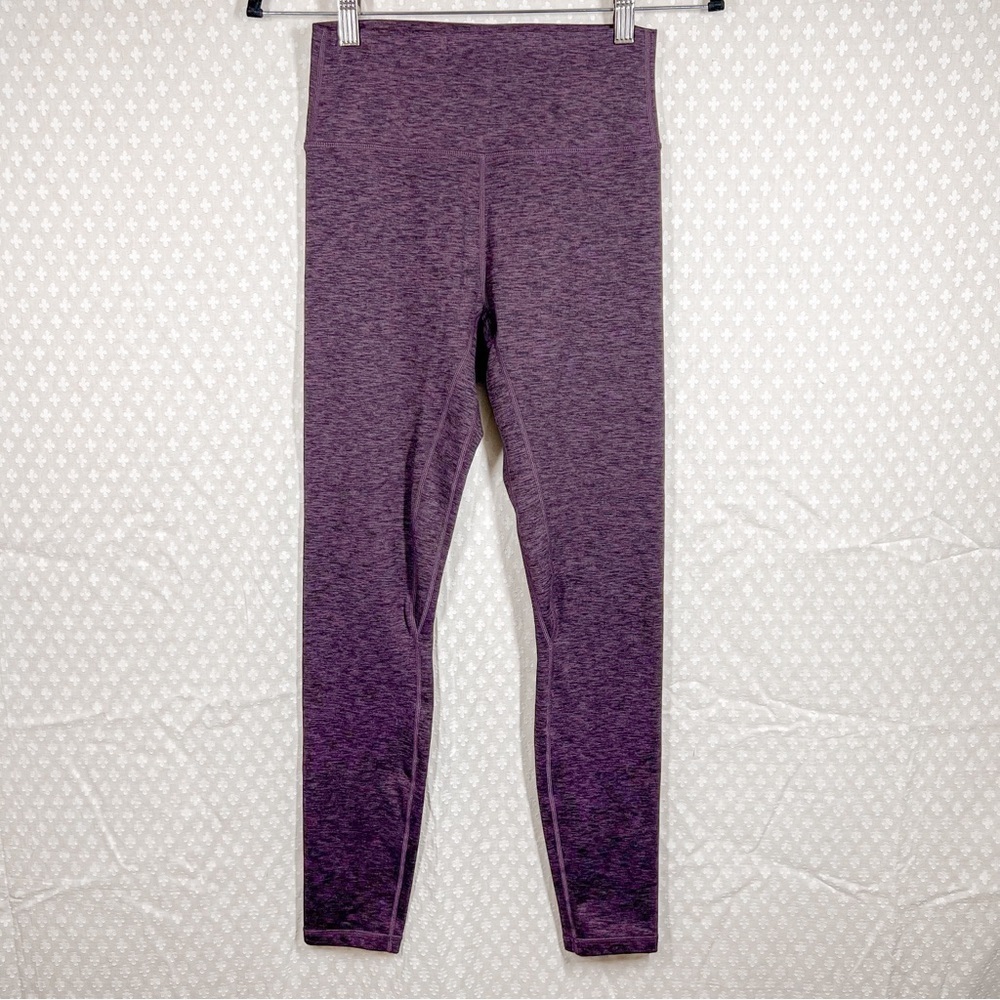 Zyia Active Women Leggings Sz 8 Purple Space Dye High Rise Ankle‎ Activewear